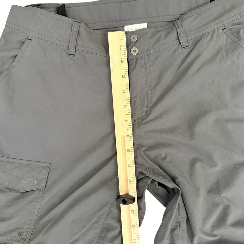 Columbia Dark Gray Cargo Nylon Mid Rise Hiking Zip Off Pants Shorts Women Sz 10 - Picture 5 of 14